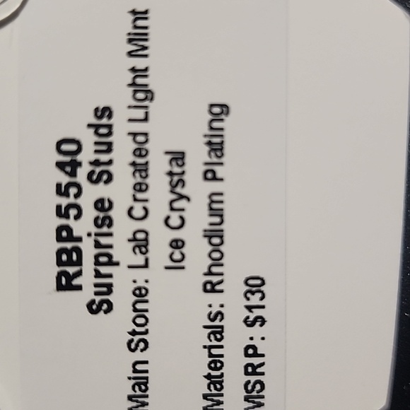 $130. Surprise Stud Earrings Light Mint / Ice Crystal NWT - Picture 5 of 7